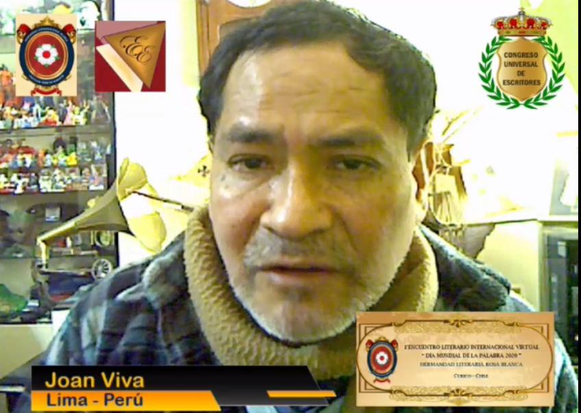 Joan Viva en la La Hermandad Literaria Rosa Blanca de Chile