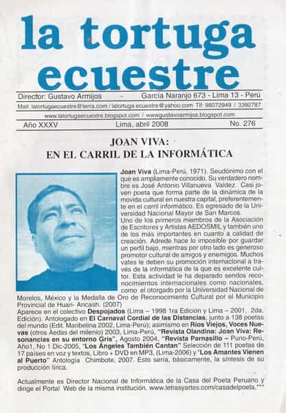 Joan Viva en La Tortuga Ecuestre N° 276